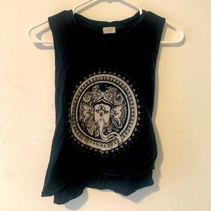Cute Ganesha crop top , black in color